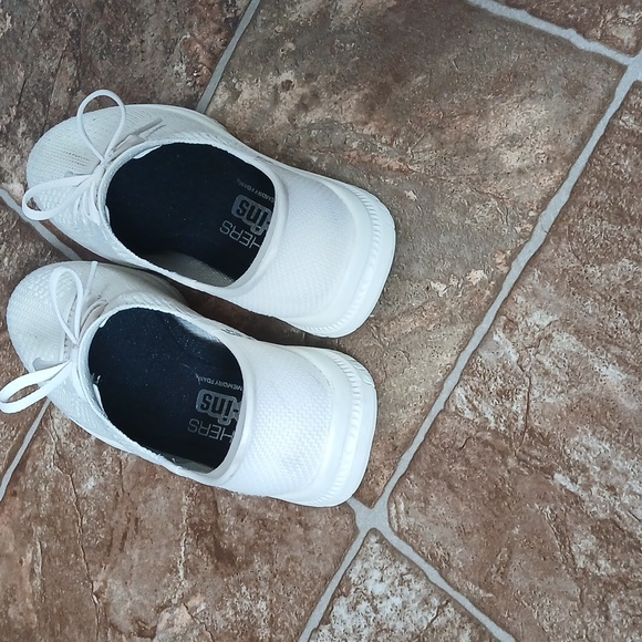 Skechers Slip-ins Air Cooled Memory Foam White Knit Sneakers Size 5.5 - Picture 4 of 6